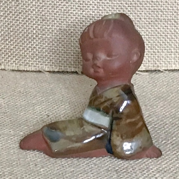 Vintage Other - Vintage Uctci Terracotta Child Figurine Japanese Cultural Ethnic Boho Eclectic